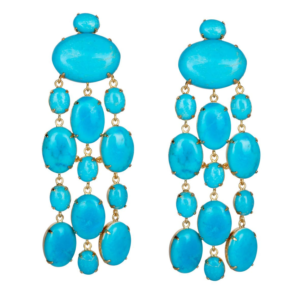 Women's Southwestern Navajo Double Concho Style Turquoise Dangle Drop –  Rosemarie Collections